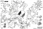 Bosch 3 600 HA4 475 Rotak 370 LI Lawnmower 36 V / GB Spare Parts Rotak370LI